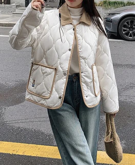 Designer down embroidered jacket