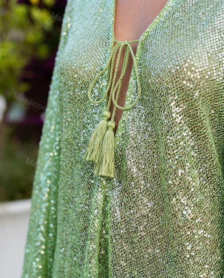 Lime Green Bloom Vacation Edit Printed Maxi Dress Lime Green Maxi Dress with Relaxed Fit silhouette and Textured texture, additional styling view for Pre-Fall, an office-to-dinner transition, Fall current summer selling first with a light late-summer/pre- by Massicos