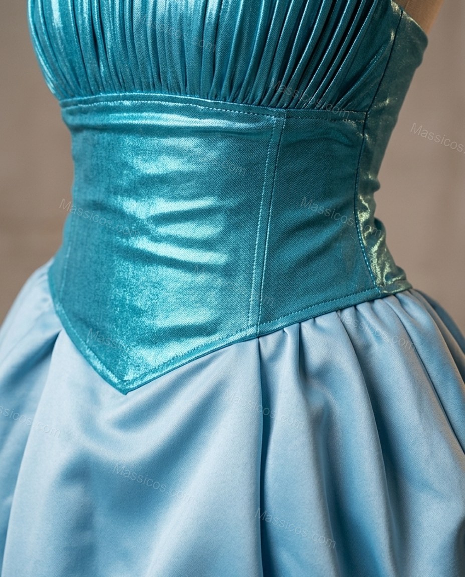 Teal After-Dark Lace Mini Dress Teal Mini Dress with Asymmetric silhouette and Satin texture, additional styling view for Event Dressing, a polished weekend event, Fall late-summer dinners, city weekends, and early-fall plans, US East / Hamptons Elite by Massicos