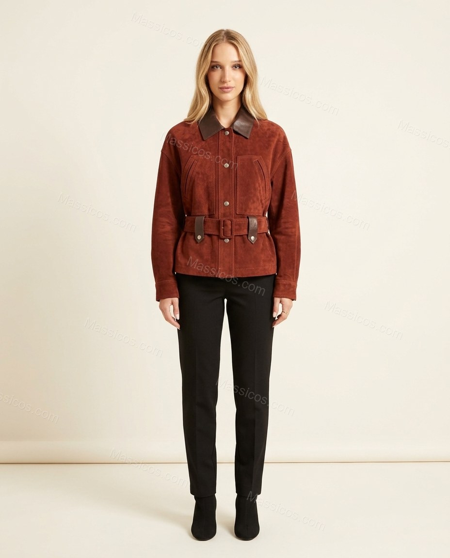 Rust Jacket, front studio view, by Massicos
