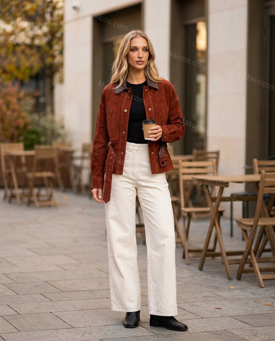 Rust Jacket, alternate use-case lifestyle view, by Massicos