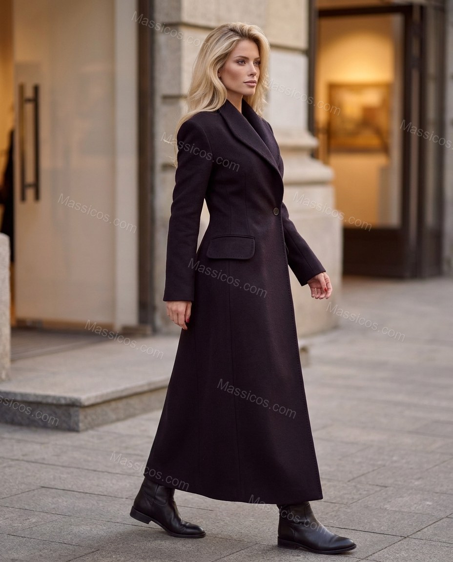 Deep Black with Slight Plum Coat, alternate use-case lifestyle view, by Massicos