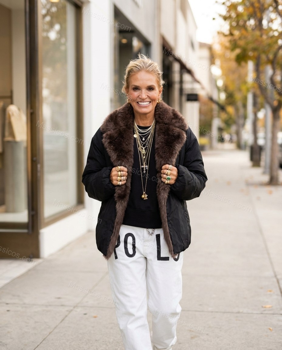 Black Jacket, movement and fit lifestyle view, by Massicos