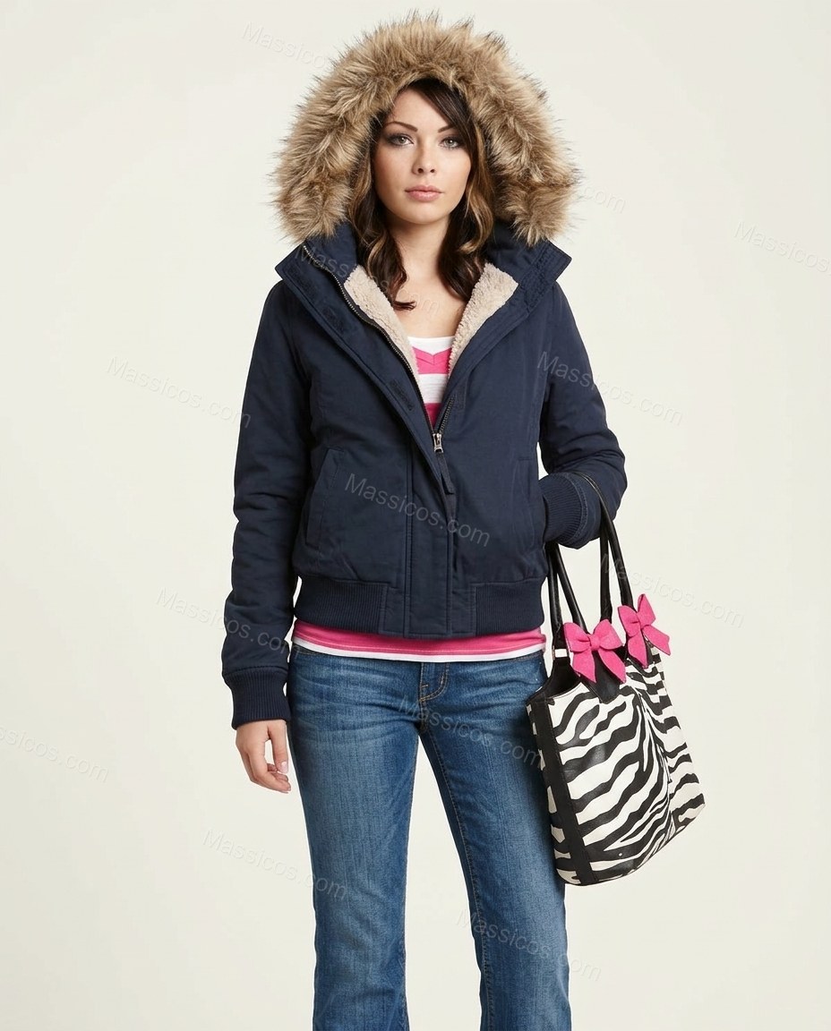 Dark Navy Black Jacket, front studio view, by Massicos