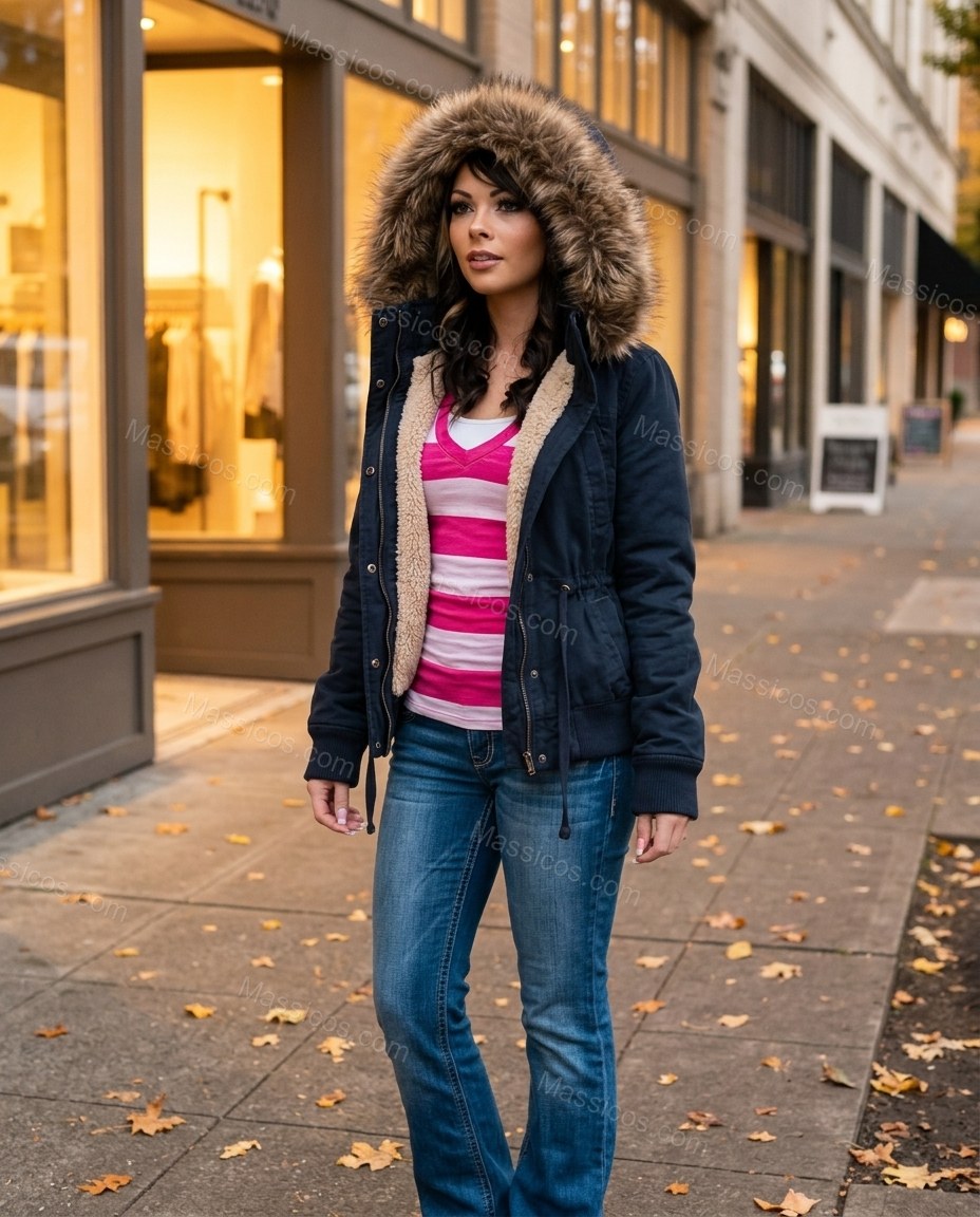 Dark Navy Black Jacket, three-quarter brand lifestyle view, by Massicos