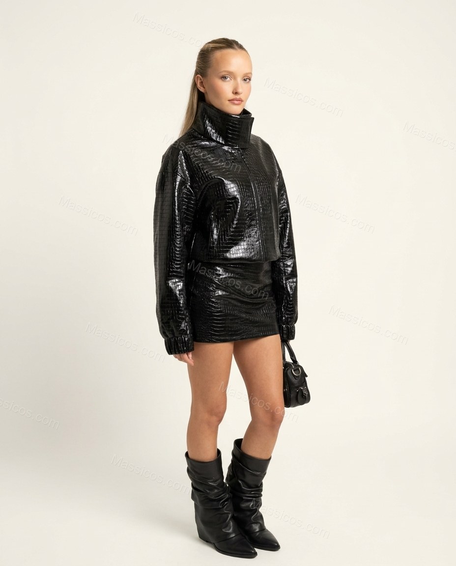 Black Jacket, front studio view, by Massicos