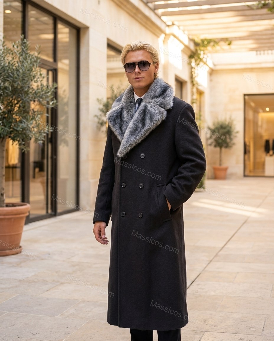 Dark Brown Coat, alternate use-case lifestyle view, by Massicos