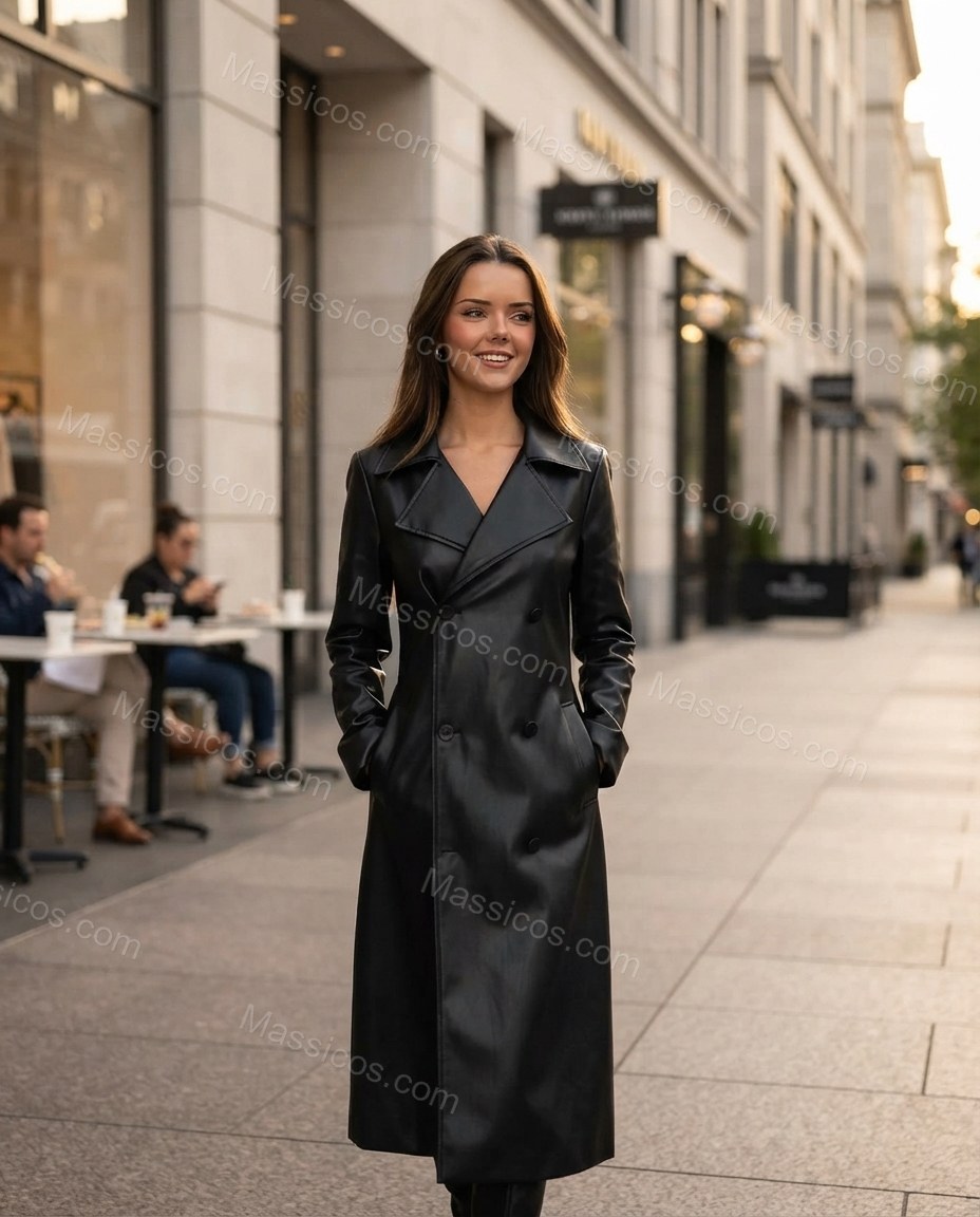 Black Poise City Layer V-Neck Coat by Massicos