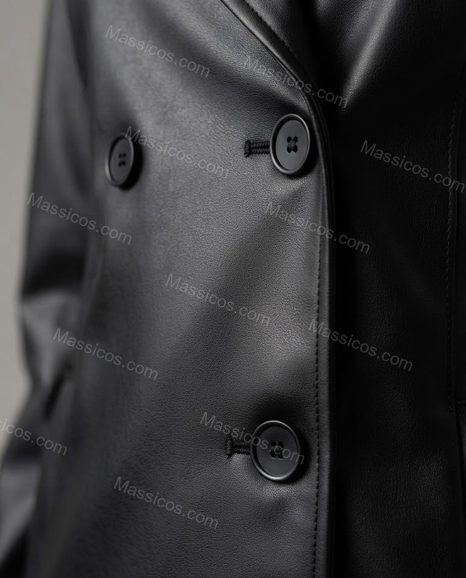 Black Poise City Layer V-Neck Coat by Massicos