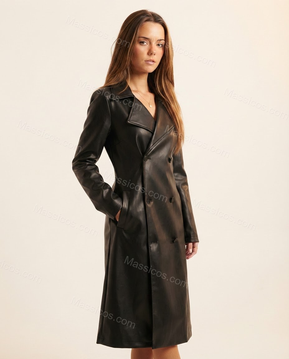 Black Poise City Layer V-Neck Coat by Massicos