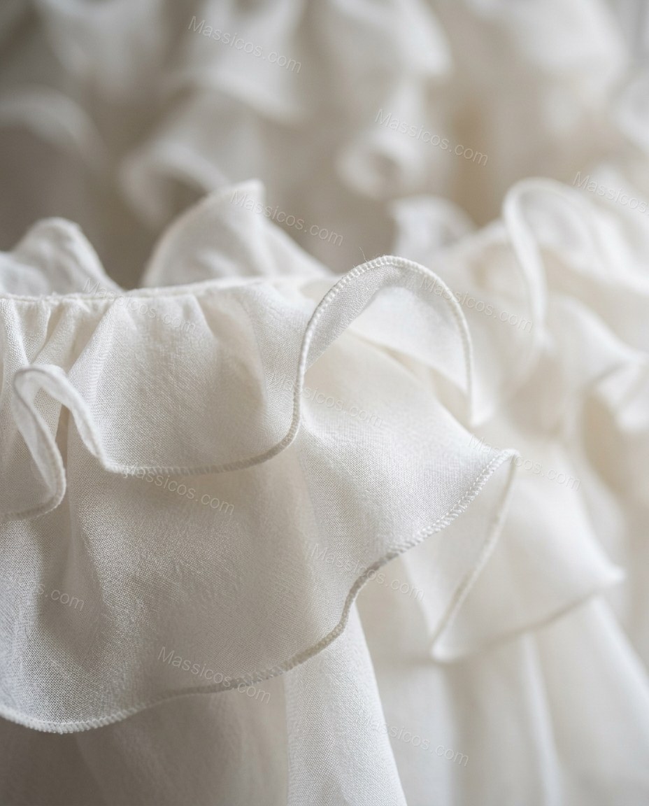 Ivory Refined Tiered Mini Dress by Massicos
