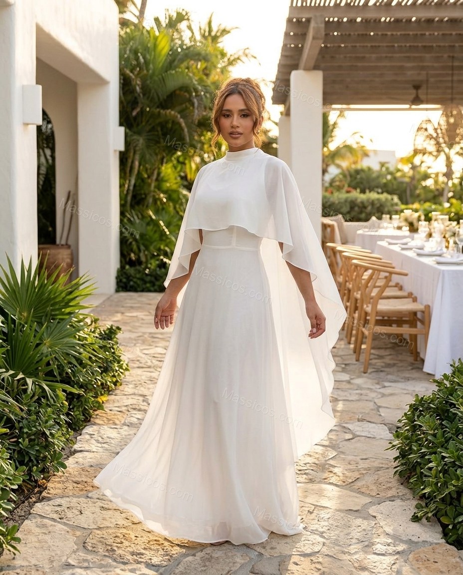 Ivory Elevated Flowing Maxi Dress by Massicos