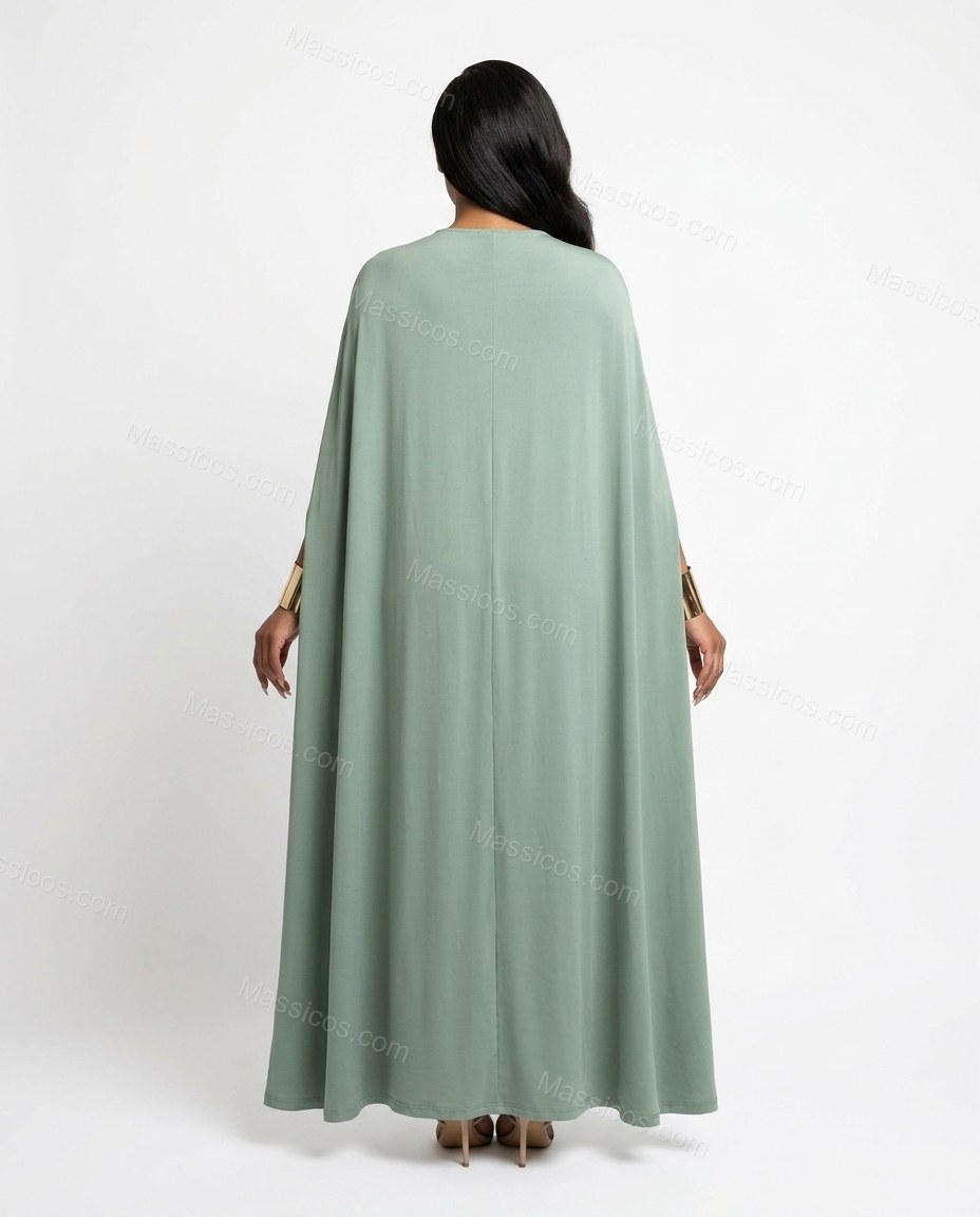 Sage Green Polished Ruched Mini Dress by Massicos