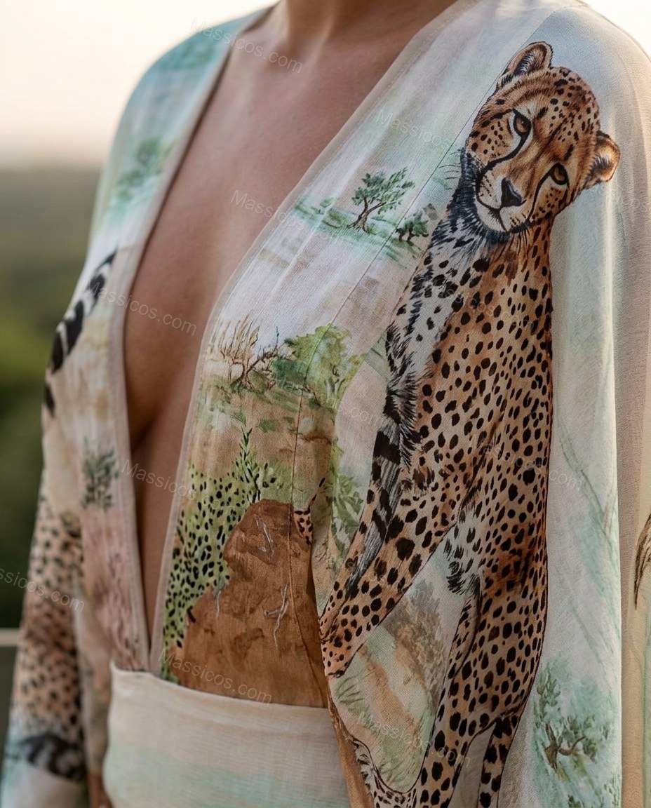 Multi-Color After-Dark Leopard Print Top by Massicos