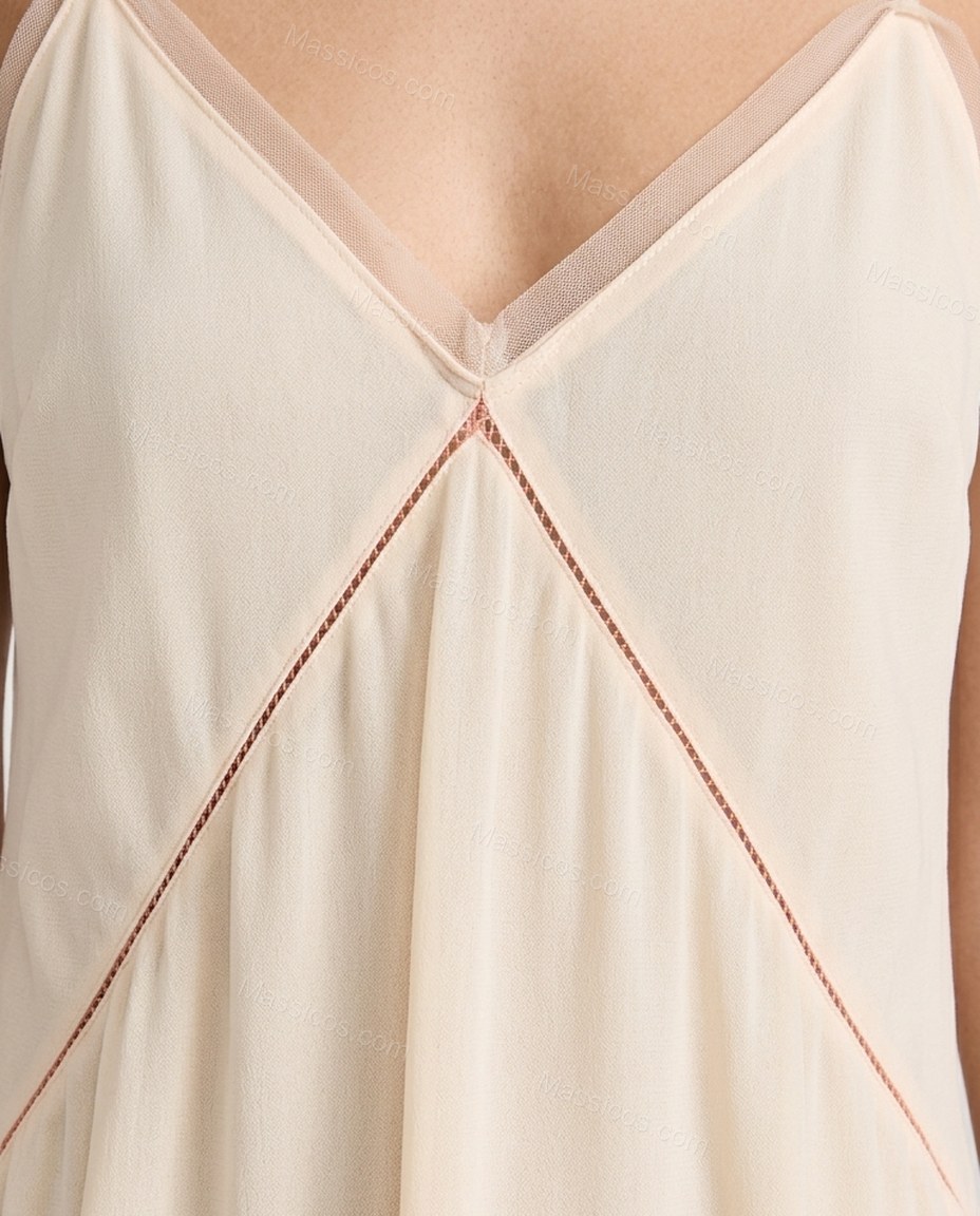 Ivory Sleek Ruffled Mini Dress by Massicos