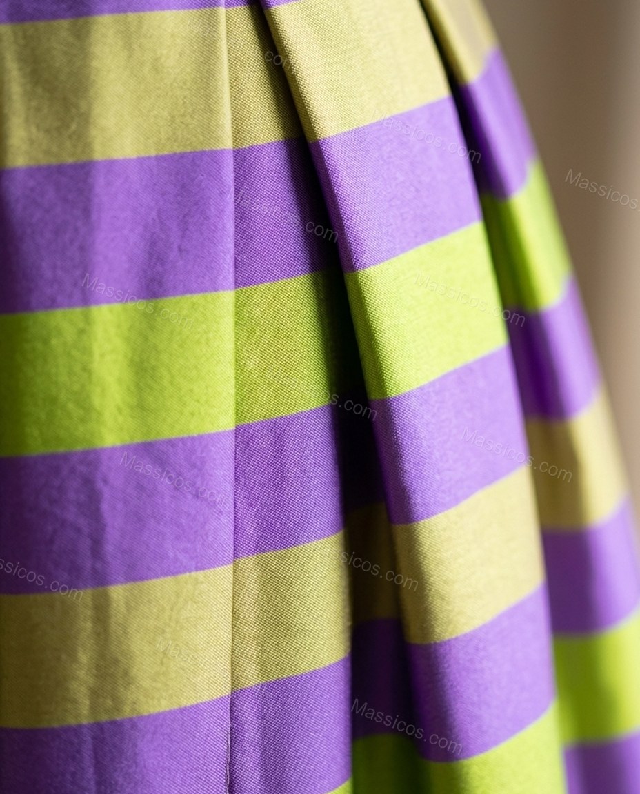 Lilac Sleek Striped Maxi Dress by Massicos