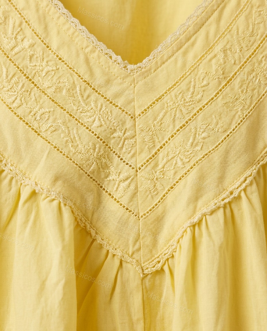 Butter Yellow Refined V-Neck Romper by Massicos