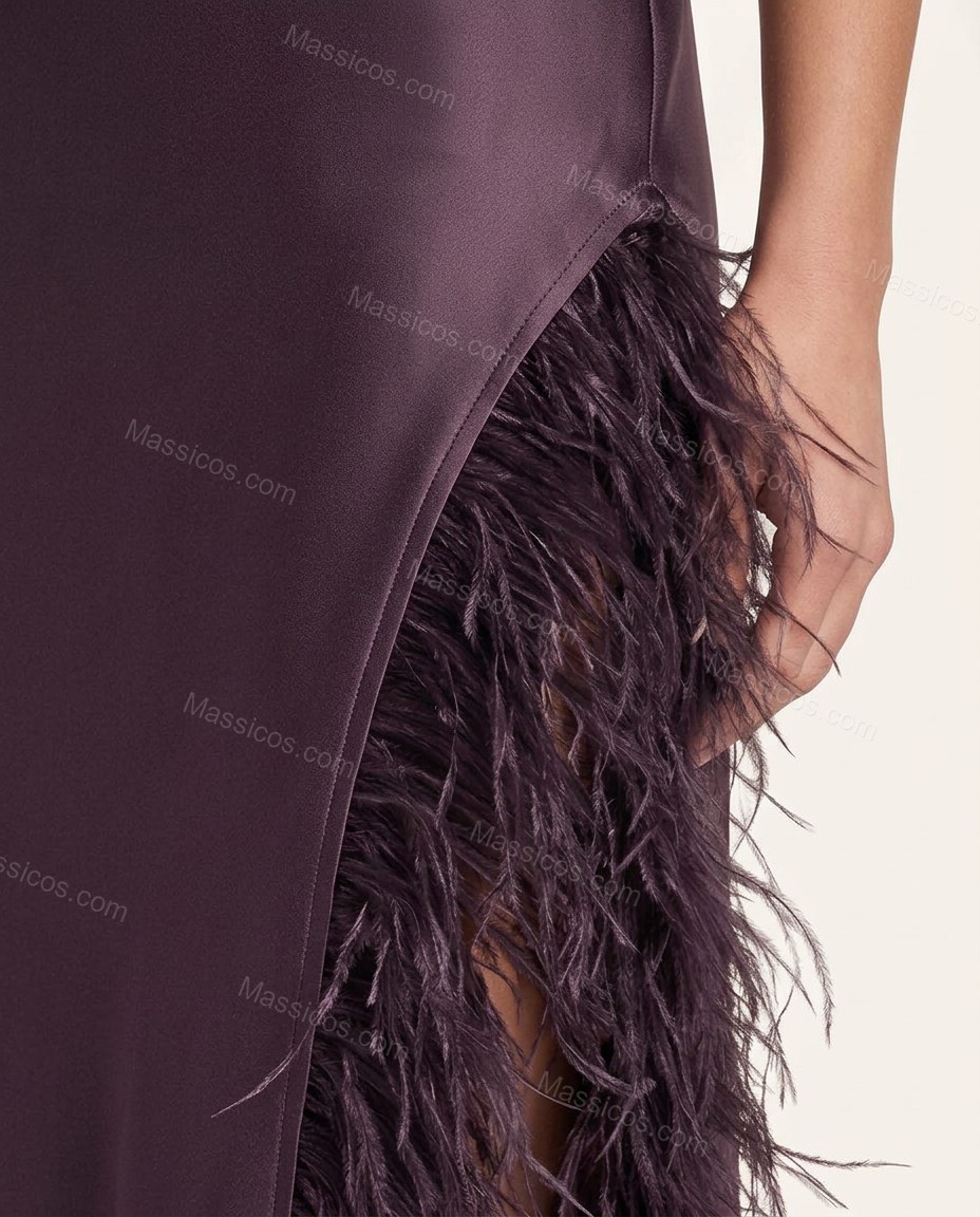 Dark Purple After-Dark Satin Maxi Dress Dark Purple Maxi Dress with Flowing silhouette and Satin texture, additional styling view for Day-to-Night, a polished weekend event, Fall late-summer dinners, city weekends, and early-fall plans, US Coastal Glam by Massicos