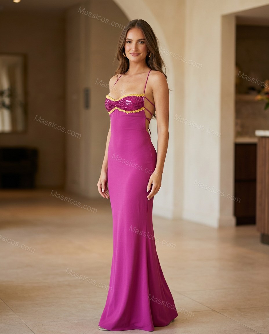 Magenta Elevated Lace Maxi Dress Magenta Maxi Dress with Flowing silhouette and Textured texture, front view product image for Day-to-Night, a transitional city plan, Fall late-summer dinners, city weekends, and early-fall plans, US East / Hamptons Elite by Massicos