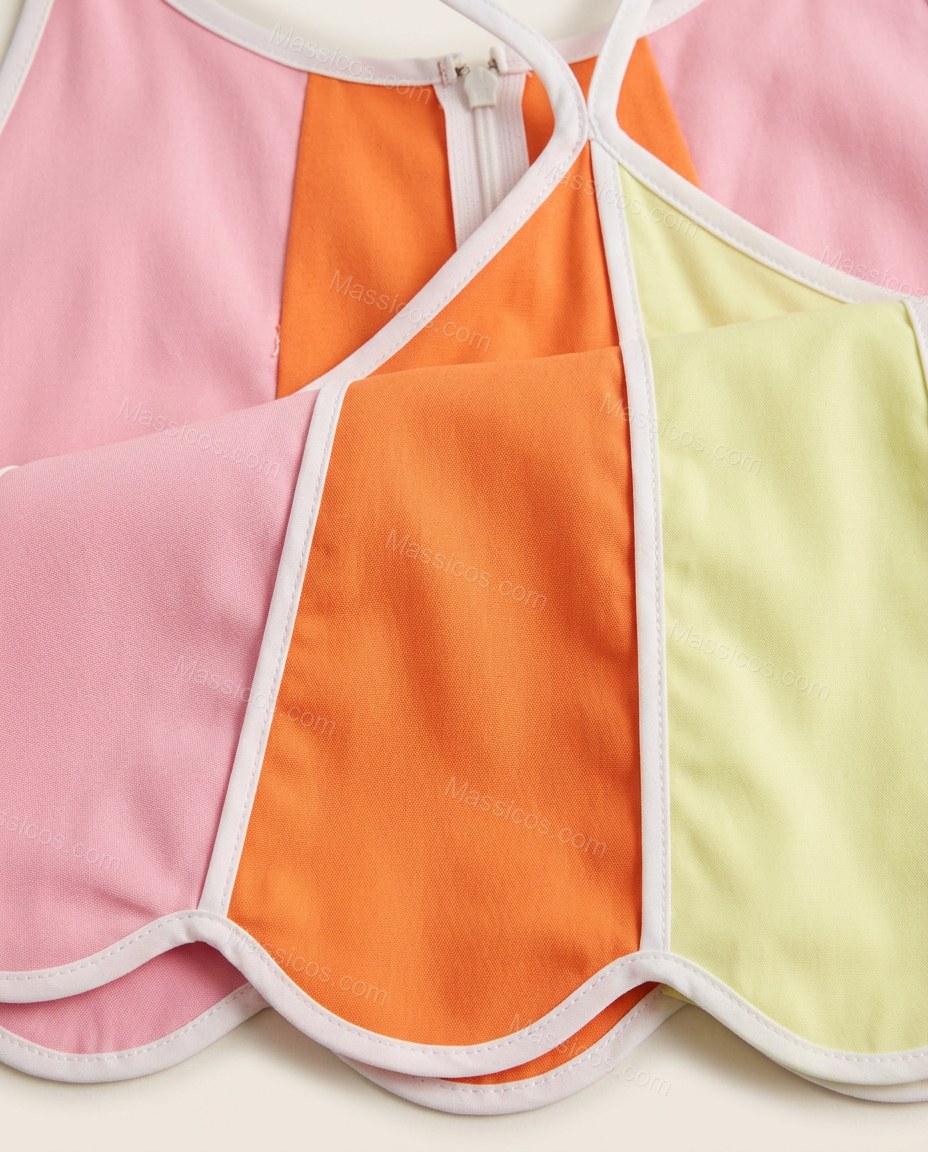 Multicolor Polished Textured Mini Dress by Massicos