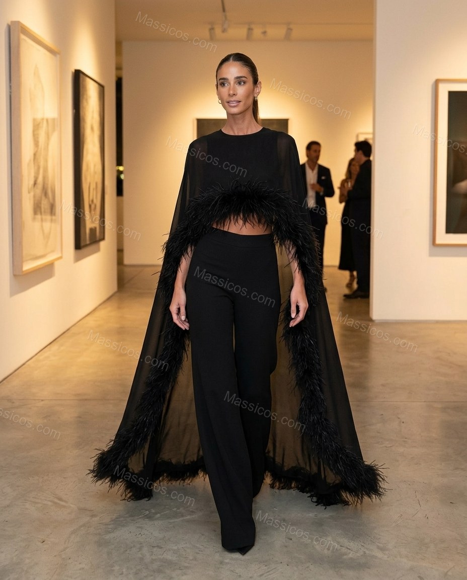 Black Lace Sheer Sheer Fabric Duster Jacket by Massicos