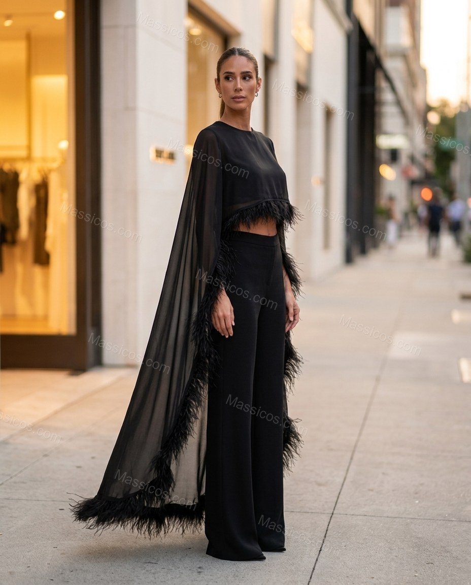Black Lace Sheer Sheer Fabric Duster Jacket by Massicos