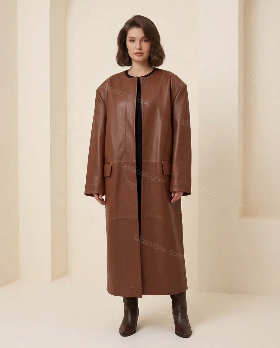 Brown Refined Coat by Massicos