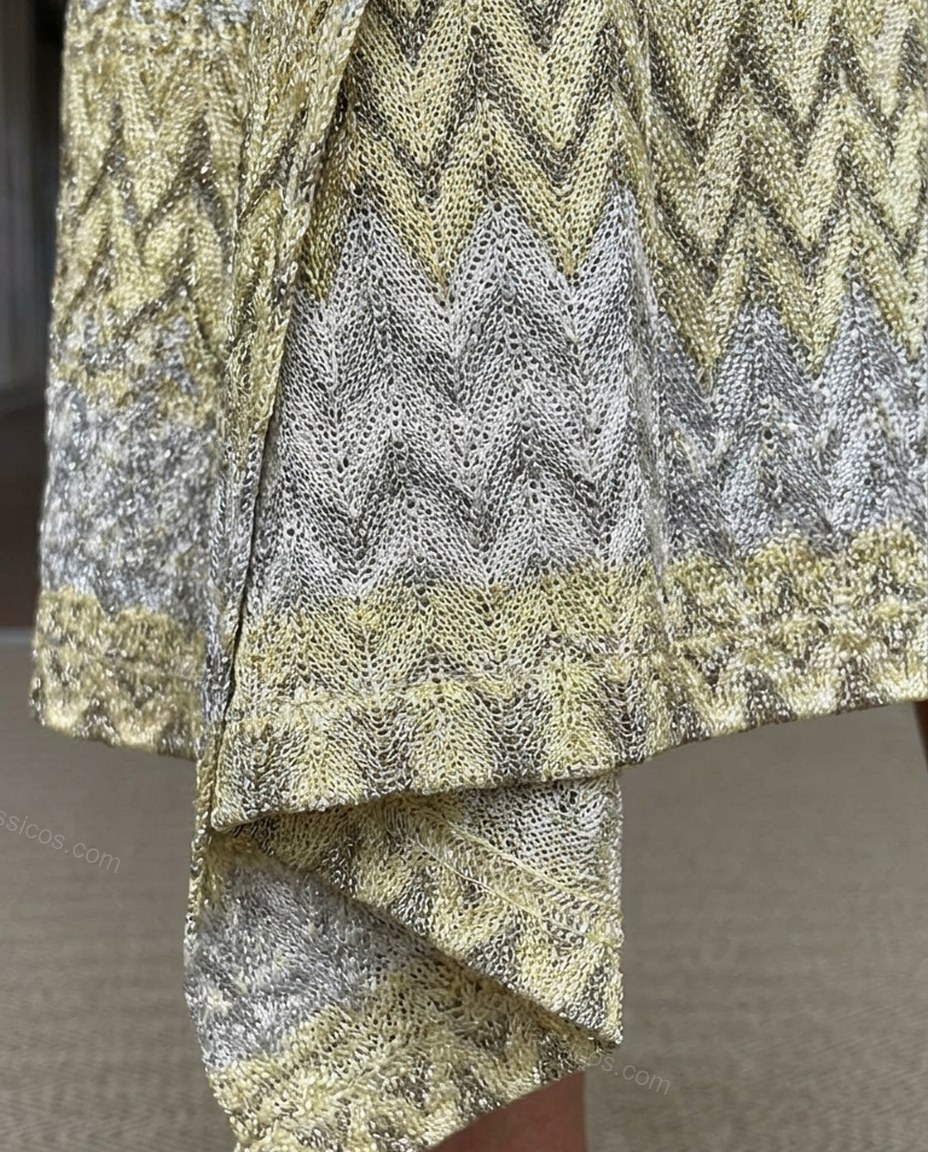 Yellow Geometric Midi Dress, close-up of geometric, by Massicos