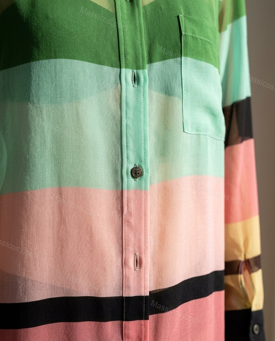 Multi-Color Striped Dress, close-up of striped, by Massicos