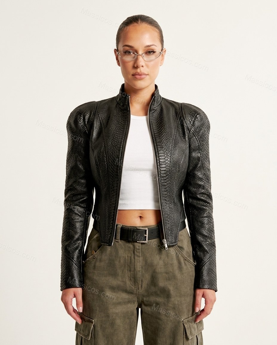 Black Jacket, front studio view, by Massicos