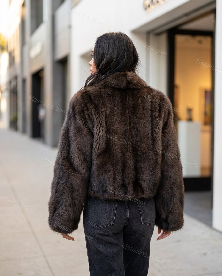 Dark Brown Jacket, alternate use-case lifestyle view, by Massicos