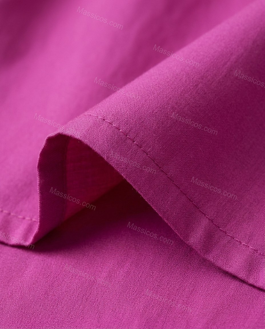 Magenta Maxi Strapless Top & Skirt Set, close-up of elasticated waist, gathered skirt and strapless crop top, by Massicos
