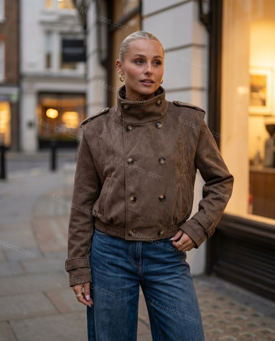 Brown Jacket, alternate use-case lifestyle view, by Massicos
