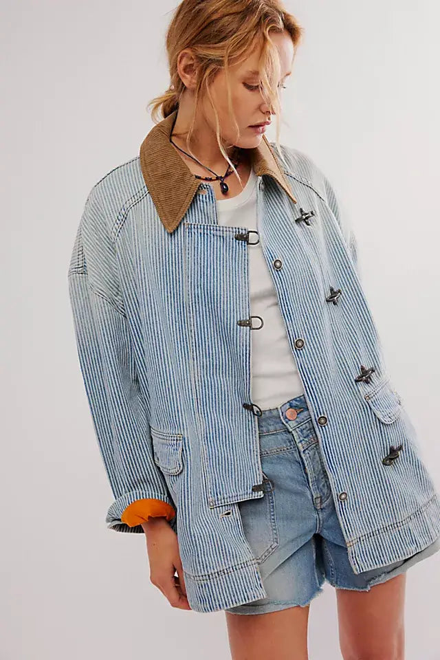 Callistari denim barn coat