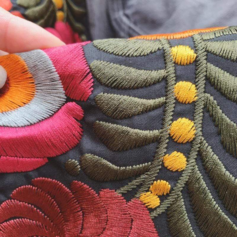 wickedafstore Rainey Embroidered Denim Jacket