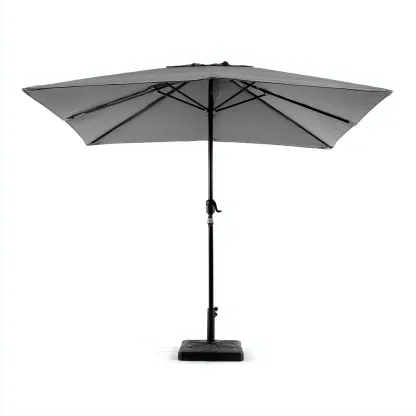 Parasol de jardin - polyester-métal - 280x280x250 cm - gris - style extérieur-Villaaro