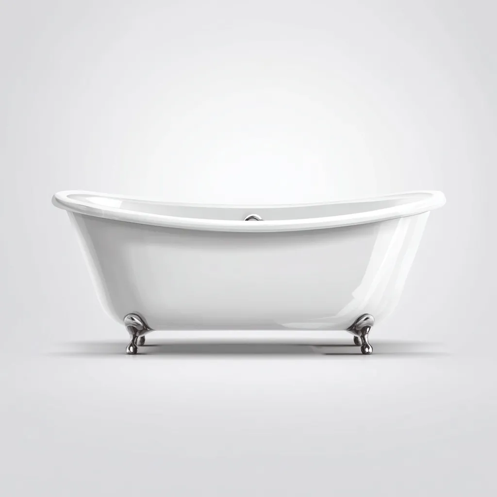 Baignoire - fonte-acrylique - 170x75x76 cm - blanc - style classique-Villaaro