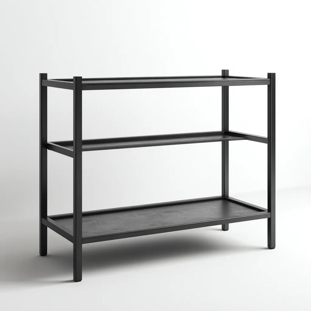 Meuble à chaussures - métal - 70x28x62 cm - noir - design moderne-Villaaro