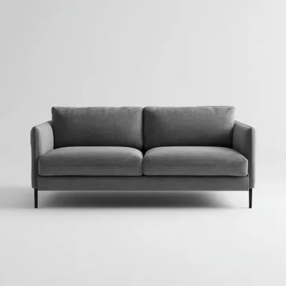 Canapé droit - tissu - 190x90x92 cm - gris - style moderne-Villaaro