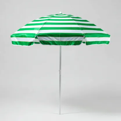 Parasol de jardin - polyester-métal - 200x200x190 cm - vert-blanc - style extérieur-Villaaro