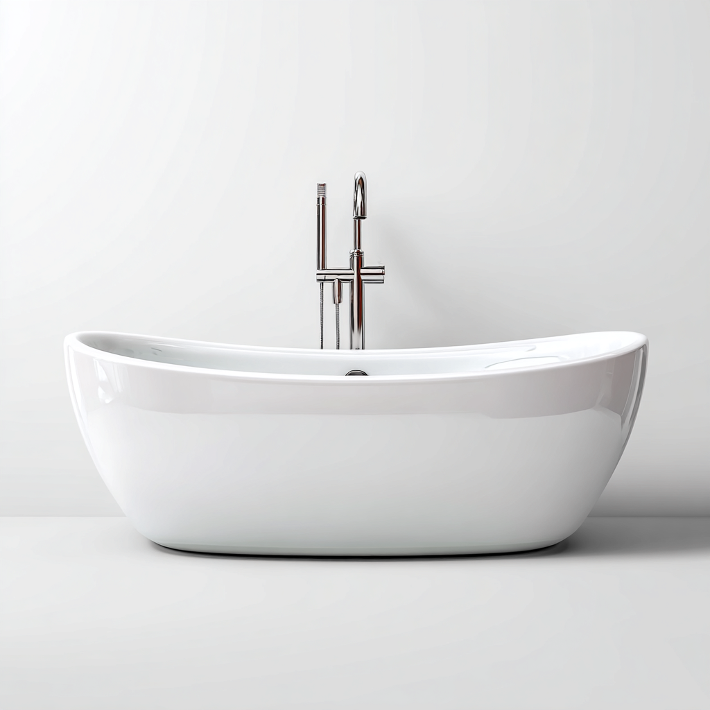 Baignoire - acrylique - 178x84x63 cm - blanc - style moderne-Villaaro