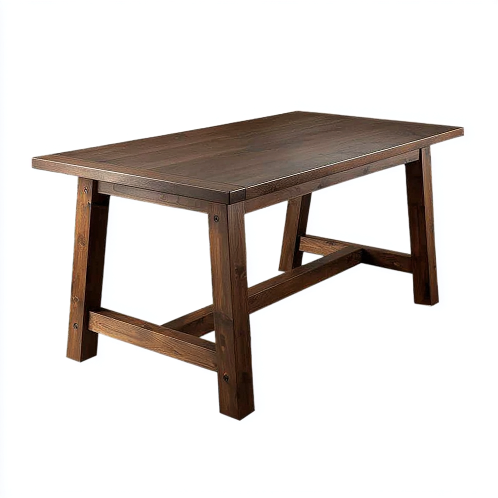 Table à manger - bois - 160x85x76 cm - brun - design rustique-Villaaro
