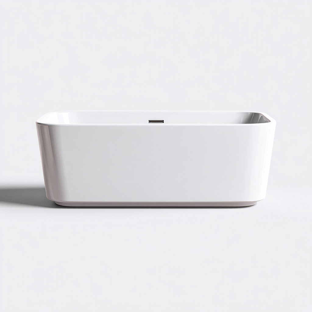 Baignoire - acrylique - 172x80x61 cm - blanc - style moderne-Villaaro