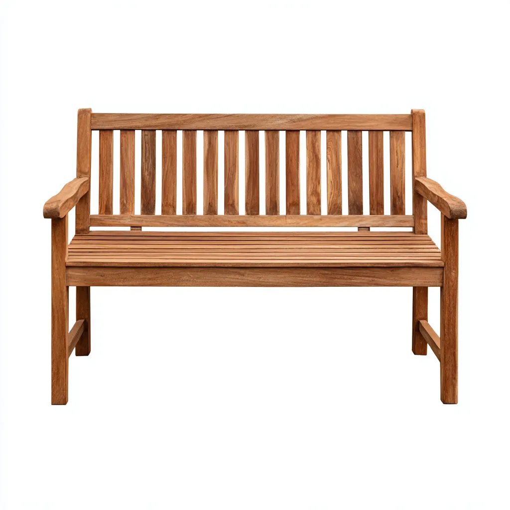 Banc de jardin - bois massif - 147x57x90 cm - bois naturel - style classique-Villaaro