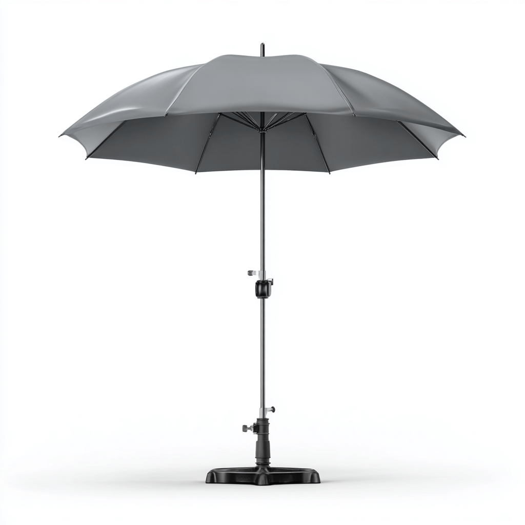 Parasol de jardin - polyester-métal - 210x210x225 cm - gris - style extérieur-Villaaro