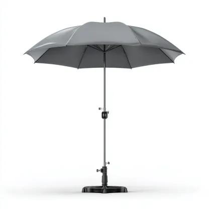 Parasol de jardin - polyester-métal - 210x210x225 cm - gris - style extérieur-Villaaro