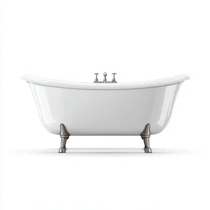 Baignoire - fonte-acrylique - 171x75x76 cm - blanc - style classique-Villaaro