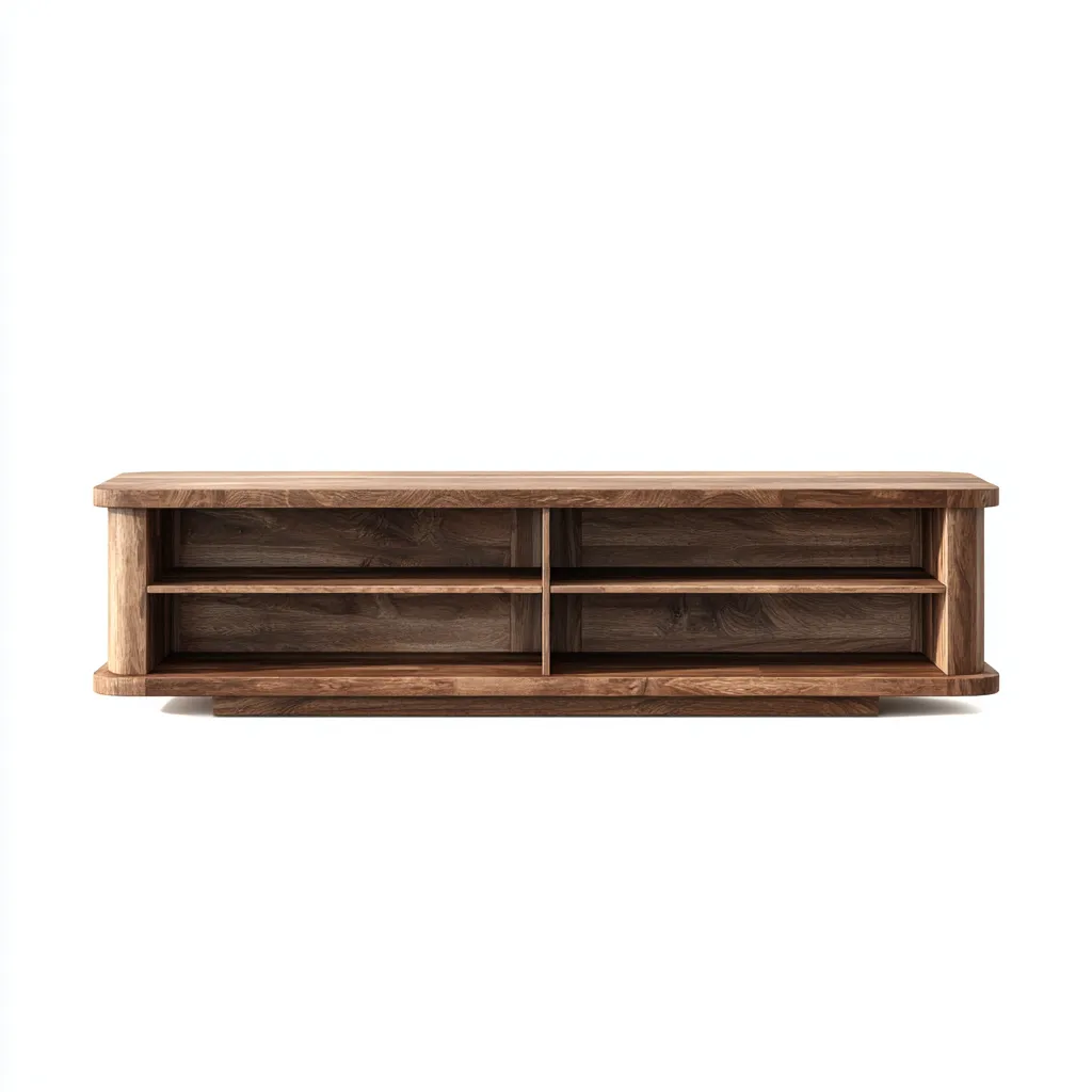 Meuble TV - bois - 190x40x55 cm - brun - style contemporain-Villaaro