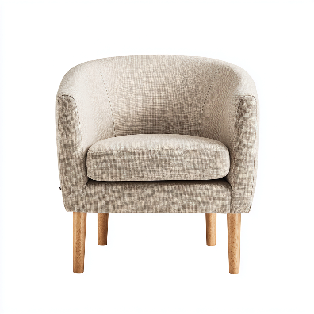 Poltrona imbottita in tessuto 70x68x76 cm beige - design contemporaneo - per soggiorno-Padovae