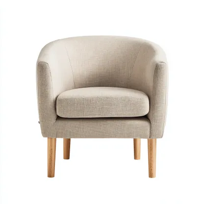 Poltrona imbottita in tessuto 70x68x76 cm beige - design contemporaneo - per soggiorno-Padovae